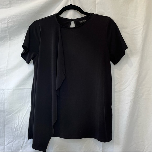 Banana Republic Black Slinky Shirt with Fun Detail Size Small - Picture 10 of 11